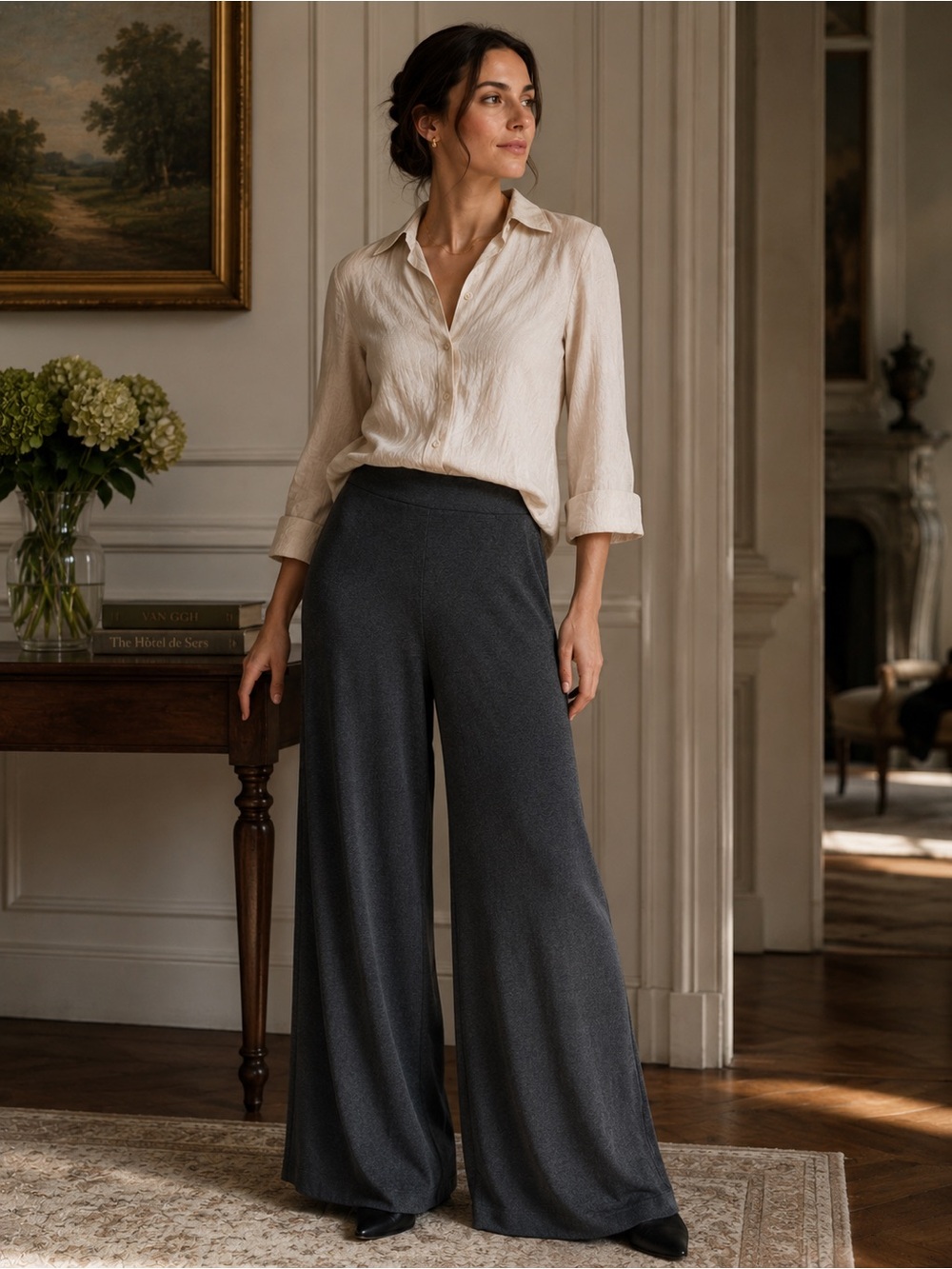 Jules & Leopold Wide Leg Knit Pants